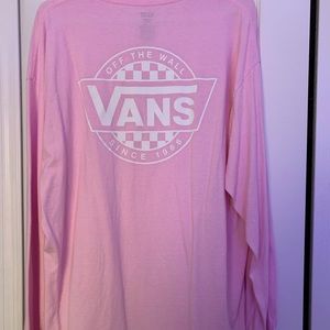 Long-sleeve baby pink vans t-shirt